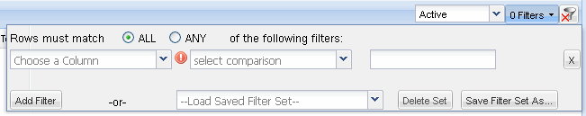 Table filter